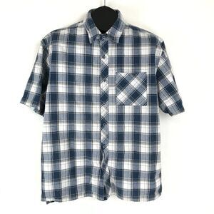 Cabela's Button Up Shirt Men's Large Plaid Short Sleeve Breathable 100% Cotton